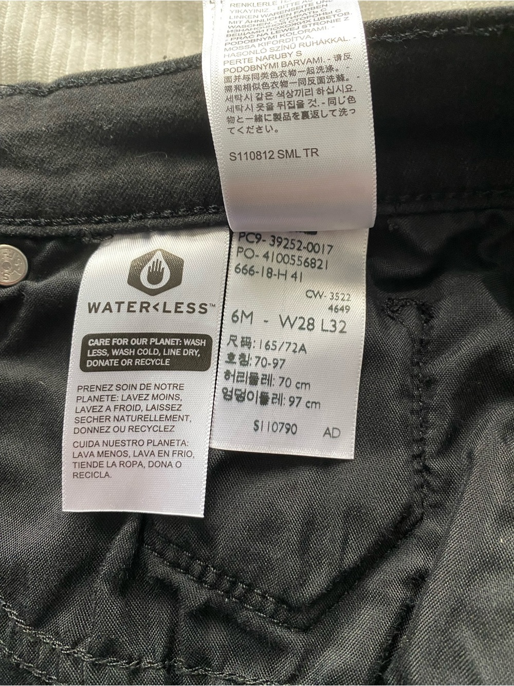 Levi's Black Frayed Hem Denim Shorts - Picture 10 of 10